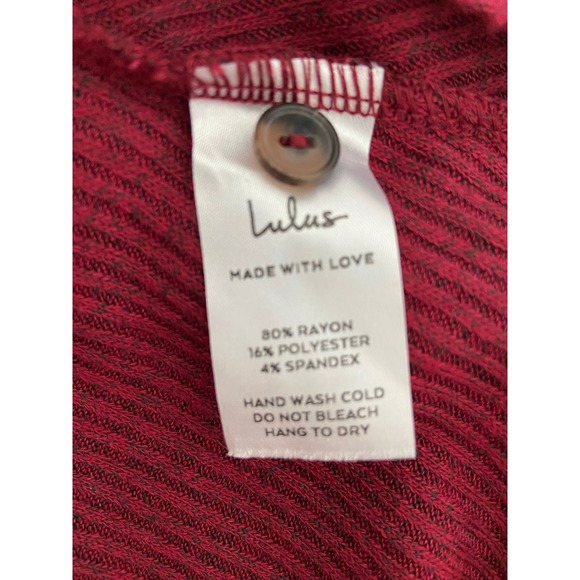 Lulus Ribbed Lightweight Sweater Ruby Red Dress XS* Stylish Cardigan WD39 - Picture 10 of 10